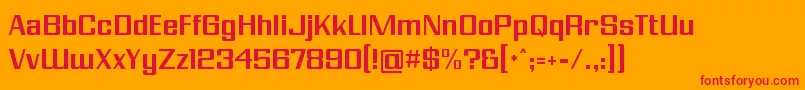 ModernVision Font – Red Fonts on Orange Background