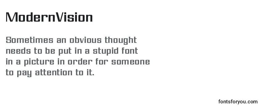 Review of the ModernVision Font