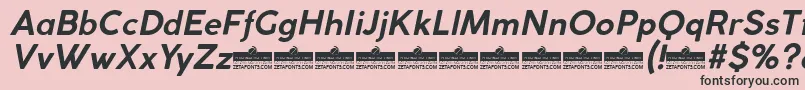 CocogothicBolditalicTrial Font – Black Fonts on Pink Background