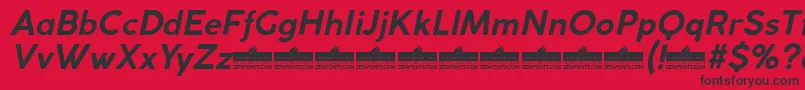 CocogothicBolditalicTrial Font – Black Fonts on Red Background
