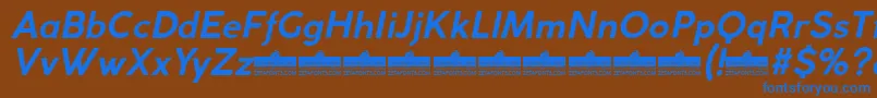 CocogothicBolditalicTrial Font – Blue Fonts on Brown Background