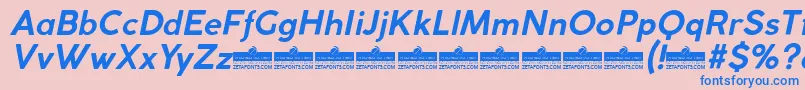 CocogothicBolditalicTrial Font – Blue Fonts on Pink Background