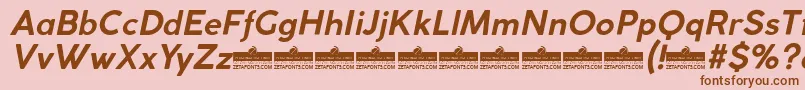 CocogothicBolditalicTrial Font – Brown Fonts on Pink Background