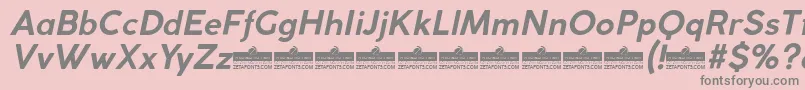 CocogothicBolditalicTrial Font – Gray Fonts on Pink Background