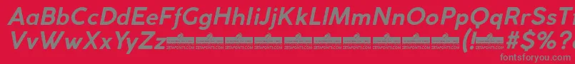 CocogothicBolditalicTrial Font – Gray Fonts on Red Background