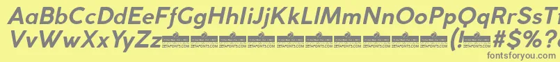 CocogothicBolditalicTrial Font – Gray Fonts on Yellow Background