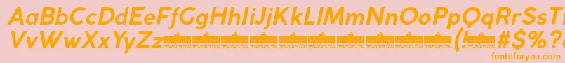 CocogothicBolditalicTrial Font – Orange Fonts on Pink Background