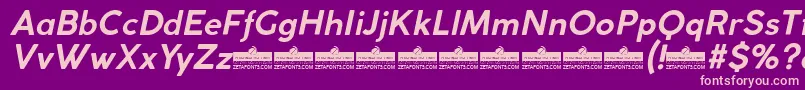CocogothicBolditalicTrial Font – Pink Fonts on Purple Background