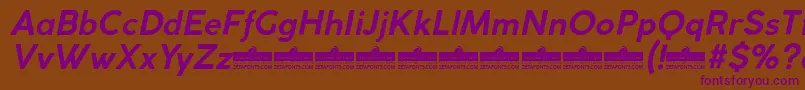 CocogothicBolditalicTrial Font – Purple Fonts on Brown Background