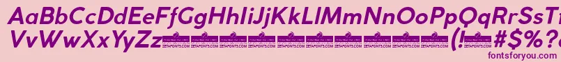 CocogothicBolditalicTrial Font – Purple Fonts on Pink Background