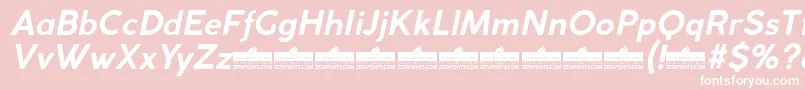 CocogothicBolditalicTrial Font – White Fonts on Pink Background