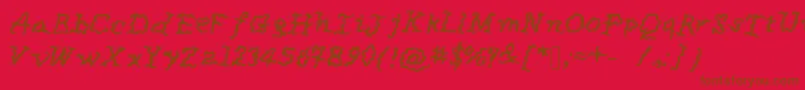 Police JdLucrezia – polices brunes sur fond rouge