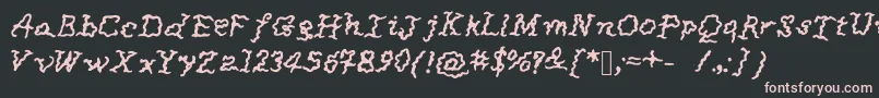 JdLucrezia Font – Pink Fonts on Black Background