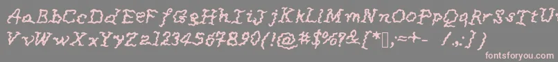 JdLucrezia-Schriftart – Rosa Schriften auf grauem Hintergrund