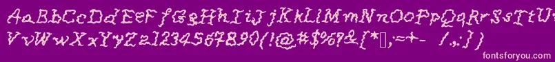 JdLucrezia Font – Pink Fonts on Purple Background