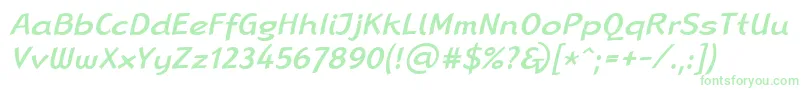 LinotypeRanaMediumItalic Font – Green Fonts on White Background