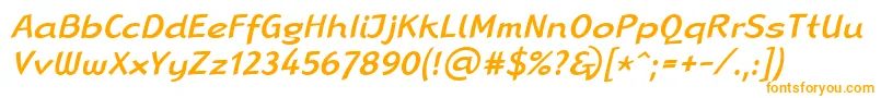LinotypeRanaMediumItalic-Schriftart – Orangefarbene Schriften