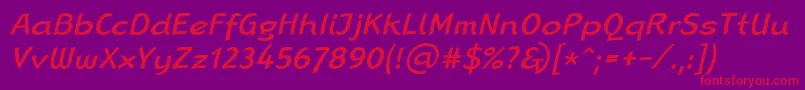 Шрифт LinotypeRanaMediumItalic – красные шрифты на фиолетовом фоне