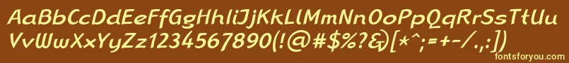 Шрифт LinotypeRanaMediumItalic – жёлтые шрифты на коричневом фоне