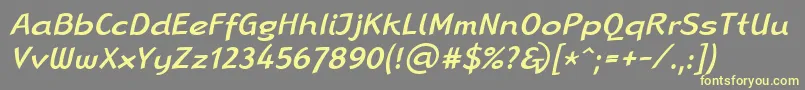 LinotypeRanaMediumItalic Font – Yellow Fonts on Gray Background
