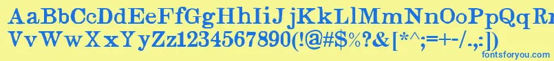 Judges Font – Blue Fonts on Yellow Background