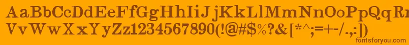 Judges Font – Brown Fonts on Orange Background