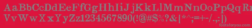 フォントJudges – 赤い背景に灰色の文字