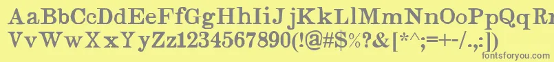 Judges Font – Gray Fonts on Yellow Background