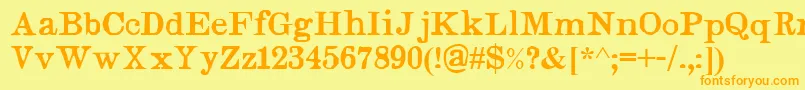 Judges Font – Orange Fonts on Yellow Background