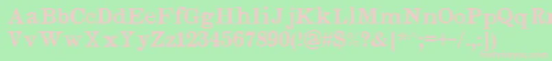 フォントJudges – 緑の背景にピンクのフォント