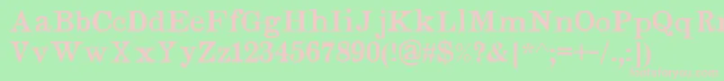 Judges Font – Pink Fonts on Green Background