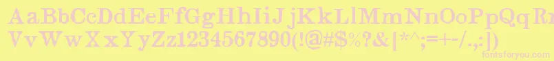 Judges Font – Pink Fonts on Yellow Background