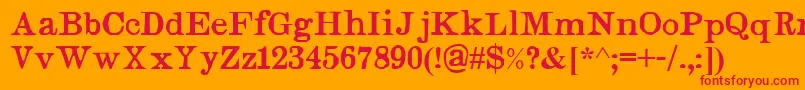 Judges Font – Red Fonts on Orange Background