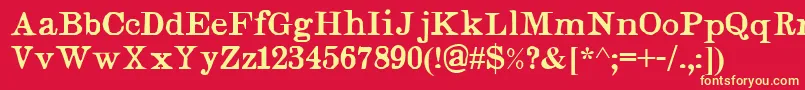 Judges Font – Yellow Fonts on Red Background