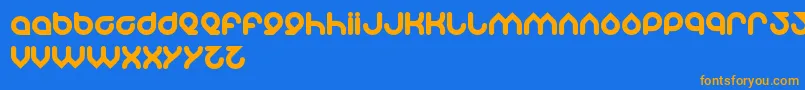 Znowwhite Font – Orange Fonts on Blue Background