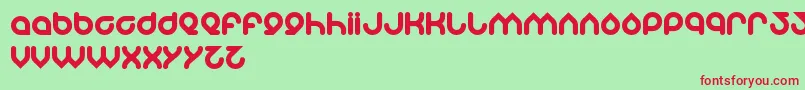フォントZnowwhite – 赤い文字の緑の背景