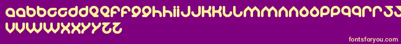 Znowwhite Font – Yellow Fonts on Purple Background