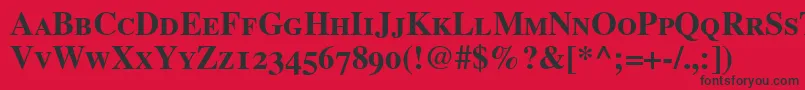 GrecoOldstyleSsiBoldSmallCaps Font – Black Fonts on Red Background