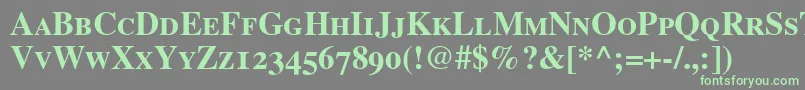 GrecoOldstyleSsiBoldSmallCaps Font – Green Fonts on Gray Background
