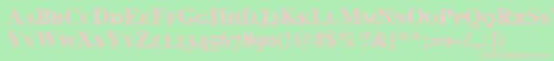 GrecoOldstyleSsiBoldSmallCaps Font – Pink Fonts on Green Background
