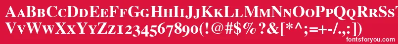 GrecoOldstyleSsiBoldSmallCaps Font – White Fonts on Red Background