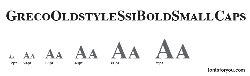 GrecoOldstyleSsiBoldSmallCaps Font Sizes