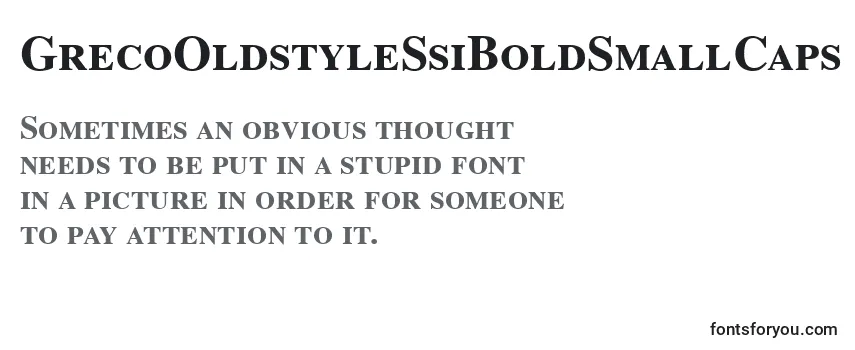 Review of the GrecoOldstyleSsiBoldSmallCaps Font