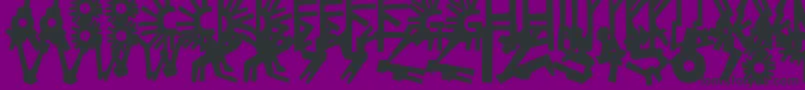 PolloPuebloBlack-Schriftart – Schwarze Schriften auf violettem Hintergrund