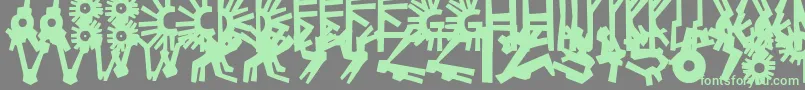 PolloPuebloBlack Font – Green Fonts on Gray Background