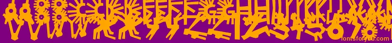 Police PolloPuebloBlack – polices orange sur fond violet