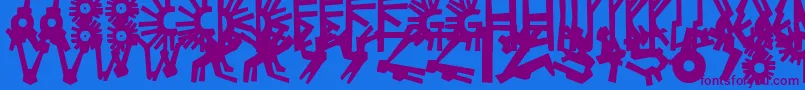 Police PolloPuebloBlack – polices violettes sur fond bleu