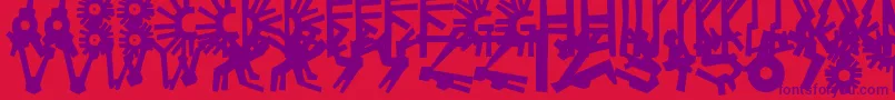 PolloPuebloBlack Font – Purple Fonts on Red Background