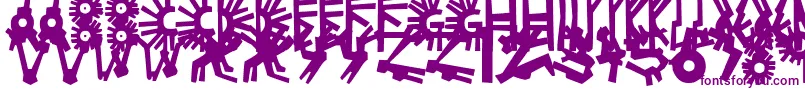 PolloPuebloBlack-fontti – violetit fontit valkoisella taustalla