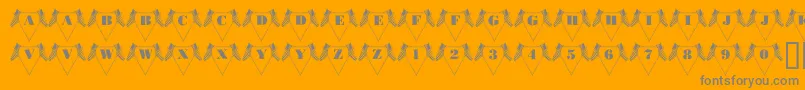 Saiba mais sobre a fonte 101AllAmerican Fonte 101AllAmerican – fontes cinzas em um fundo laranja